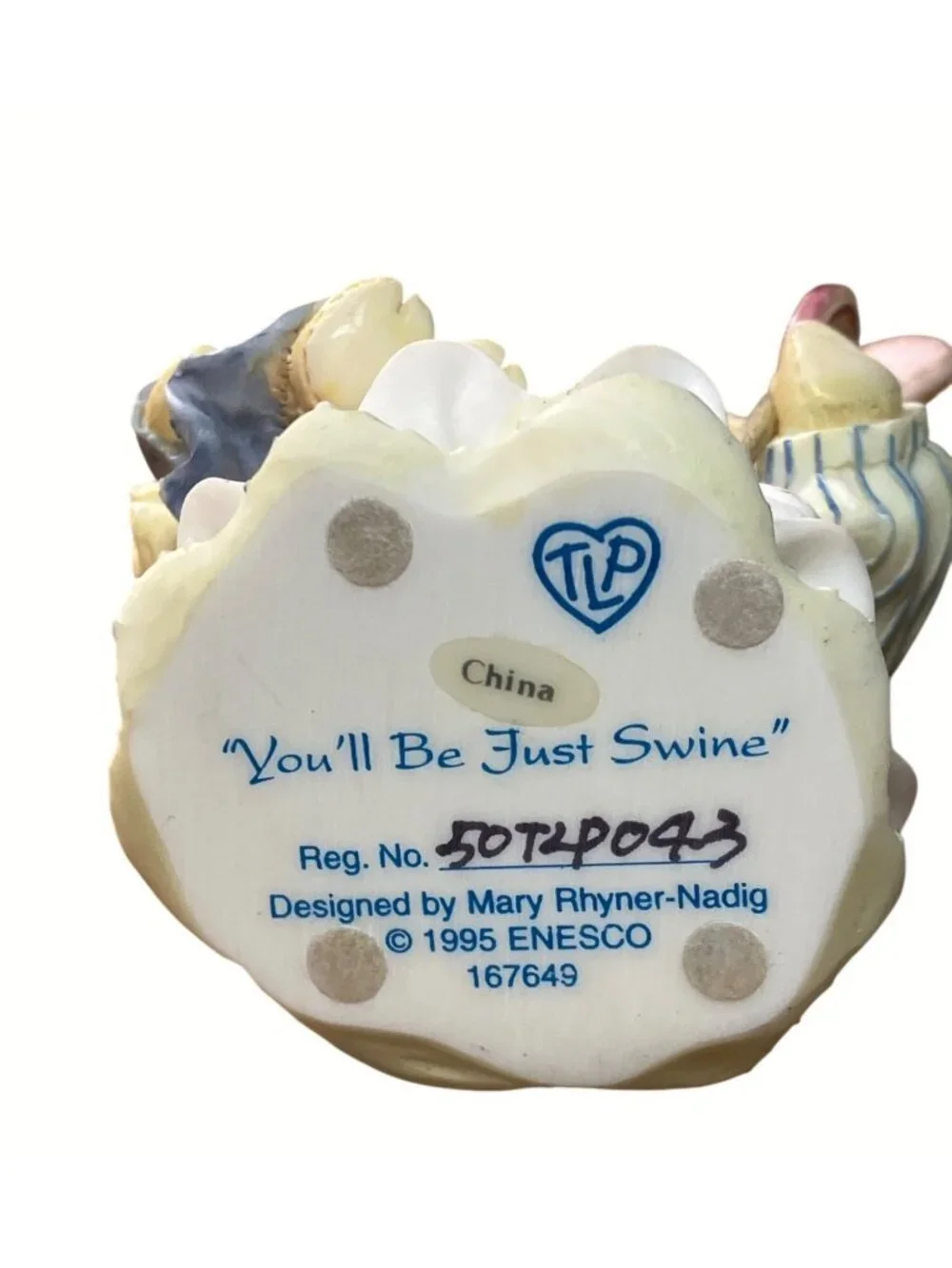Youll Be Just Swine Figurine By Enesco 1995 Mary Rhyner Nadig Nurse Pig Collecti